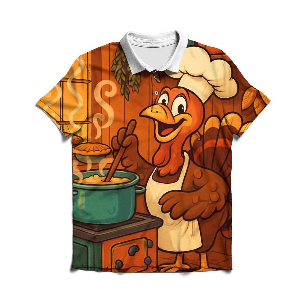 Turkey Chef Kitchen Warmth personalized polo shirts