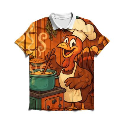 Turkey Chef Kitchen Warmth personalized polo shirts