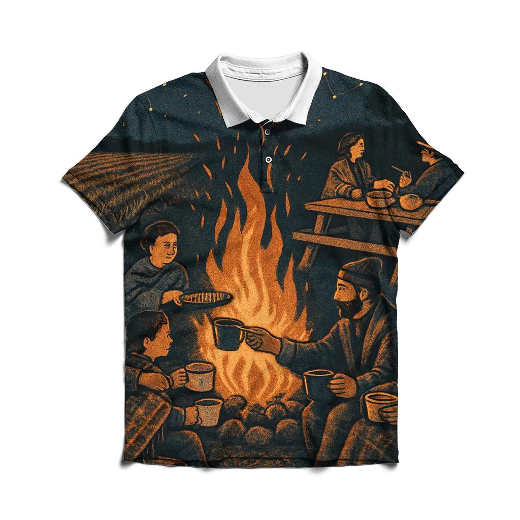 Campfire Story Harvest Night classic pique polos