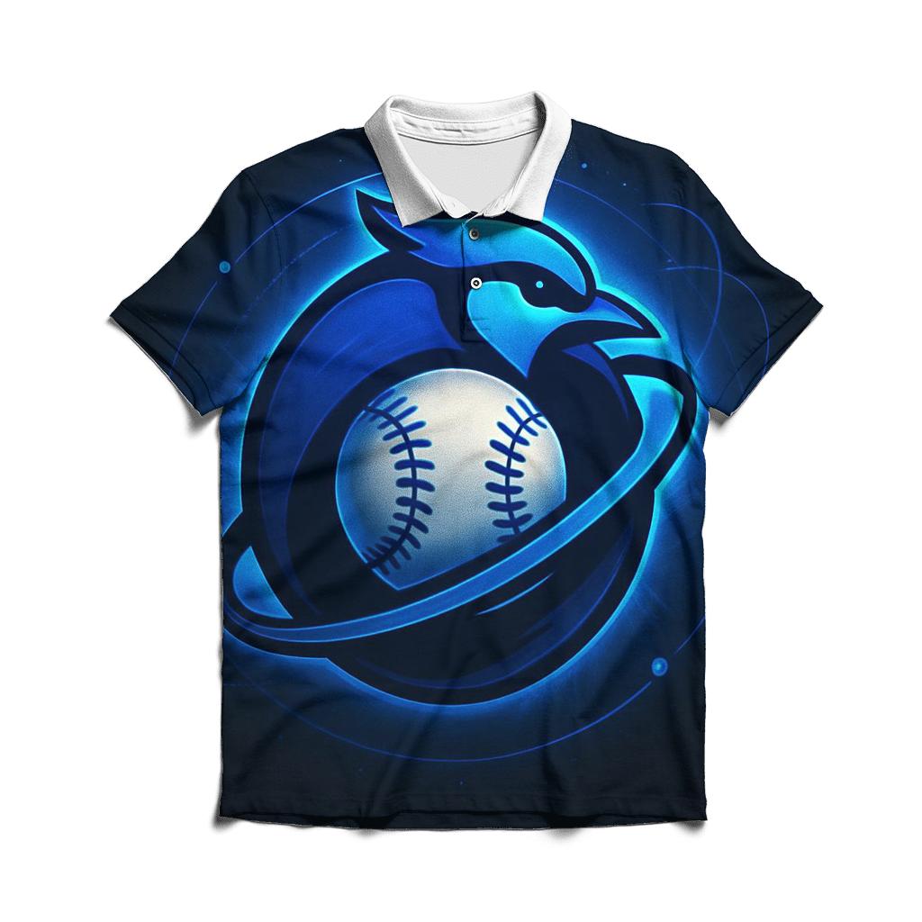 Orbiting Outfield Blue Jays Ring classic pique polos