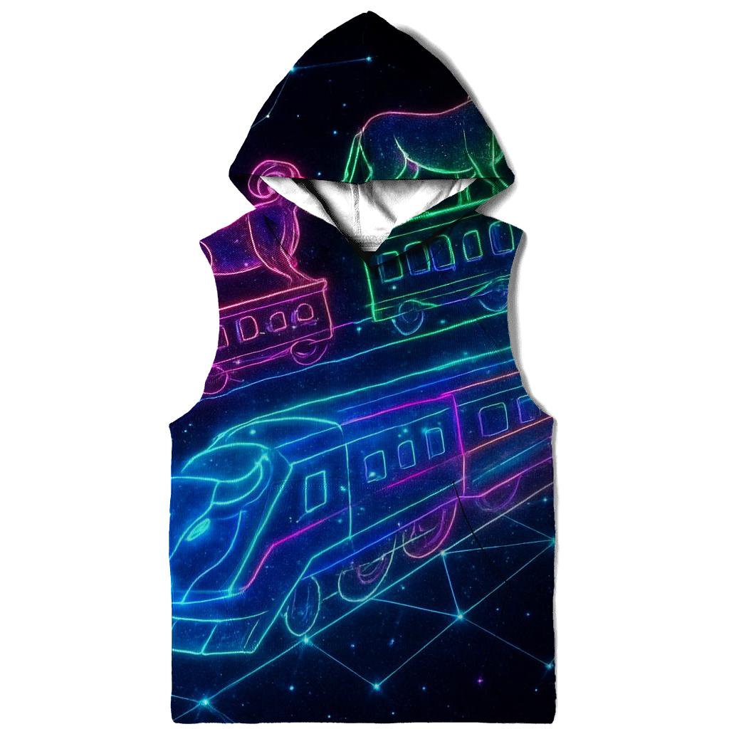 Neon Zodiac Constellation Train pullover hoodies