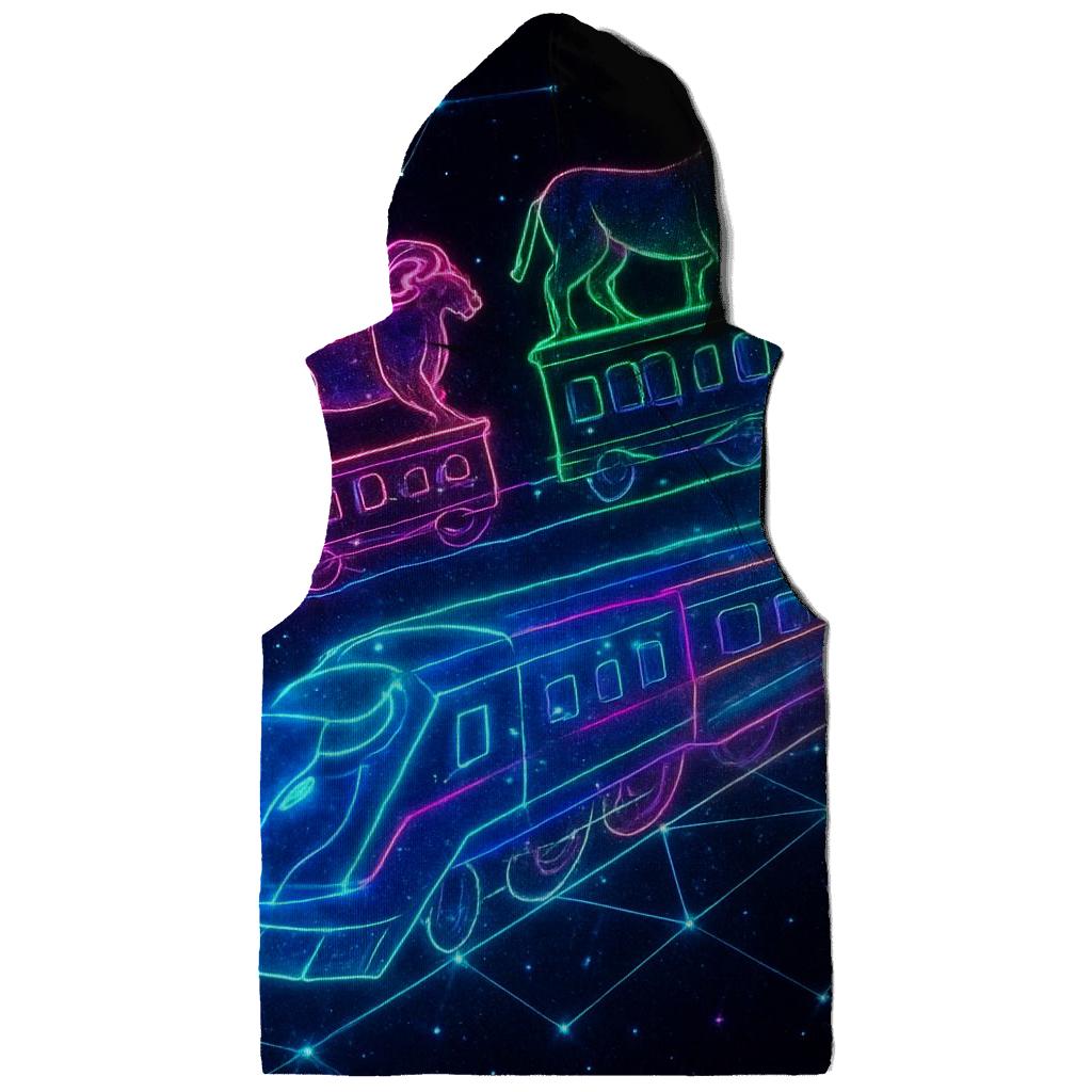 Neon Zodiac Constellation Train pullover hoodies