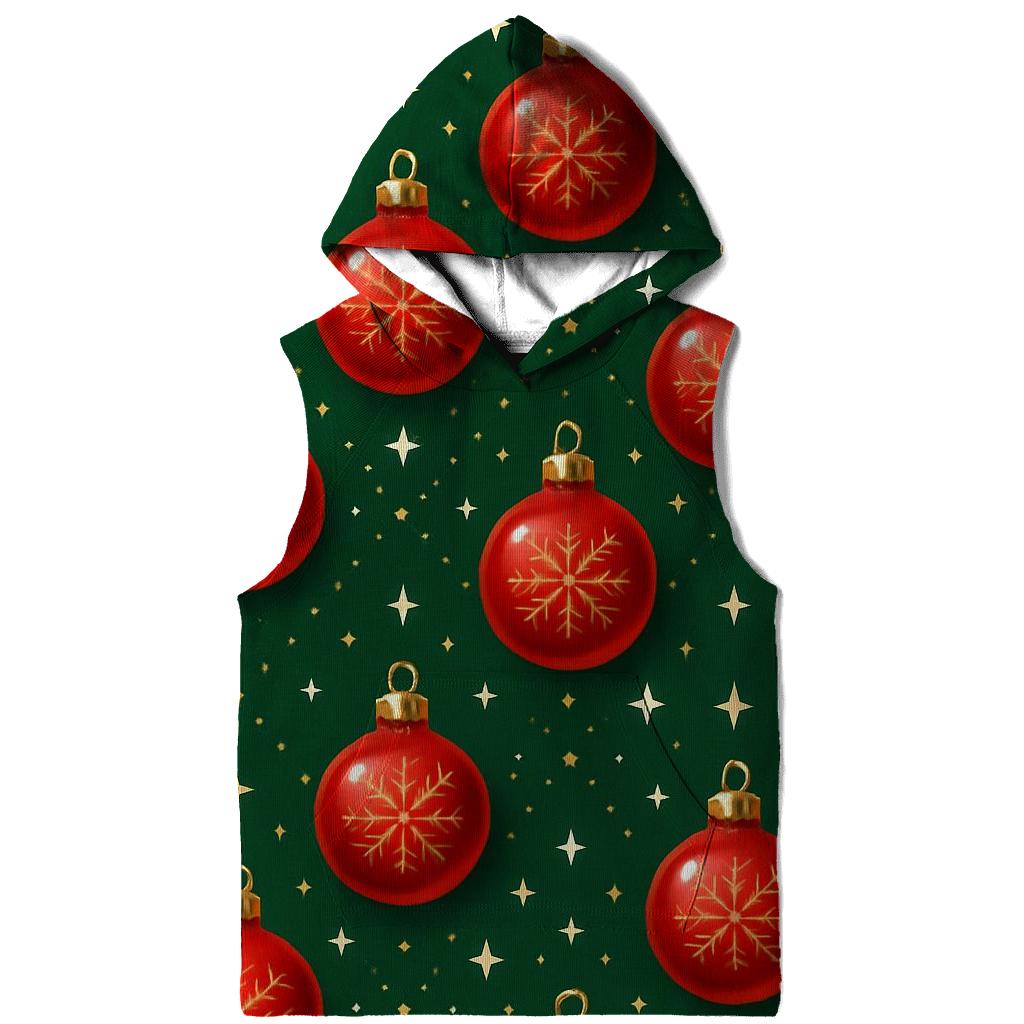 Crimson Christmas Ornament Lattice heavyweight hoodies