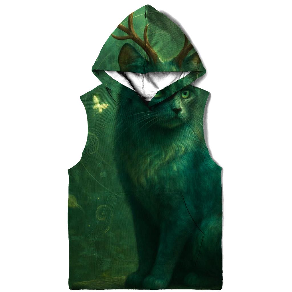 Forest Spirit Antlered Cat hoodies fashion