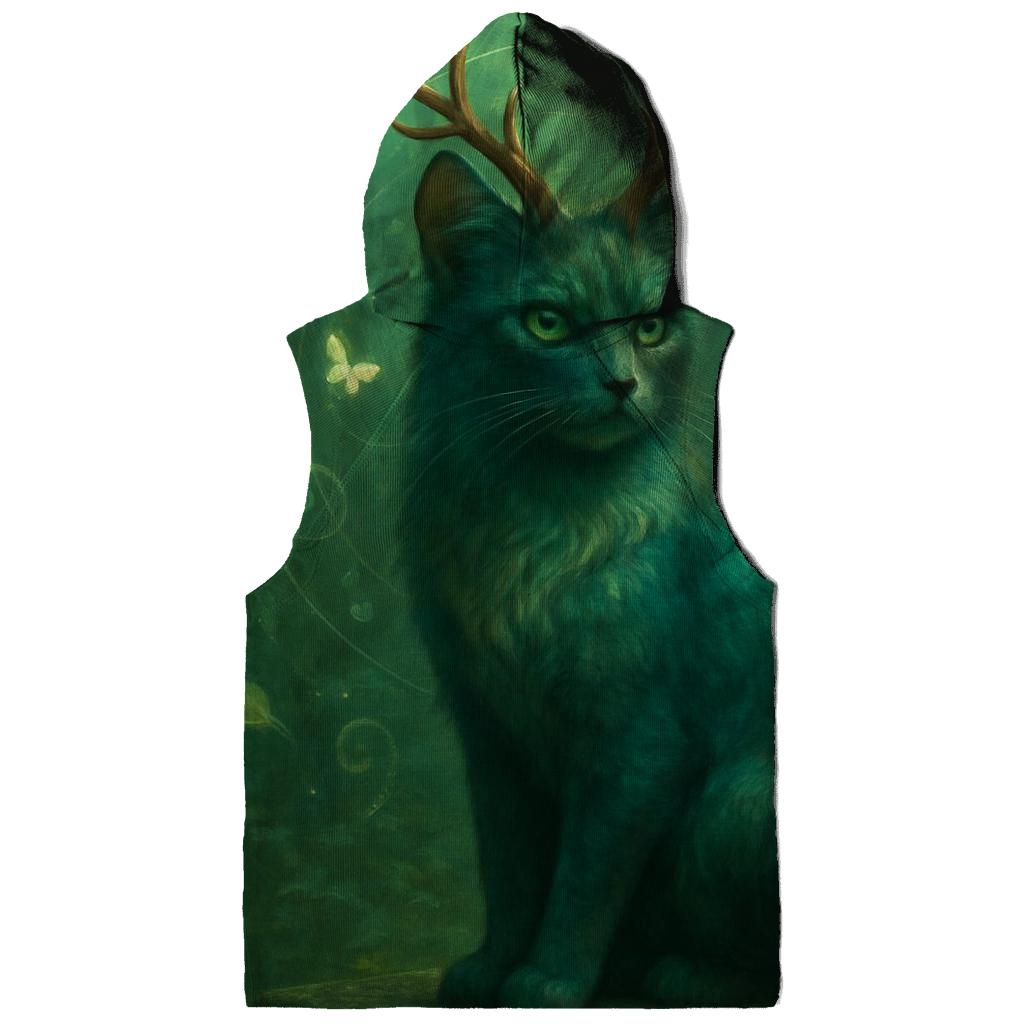 Forest Spirit Antlered Cat hoodies fashion