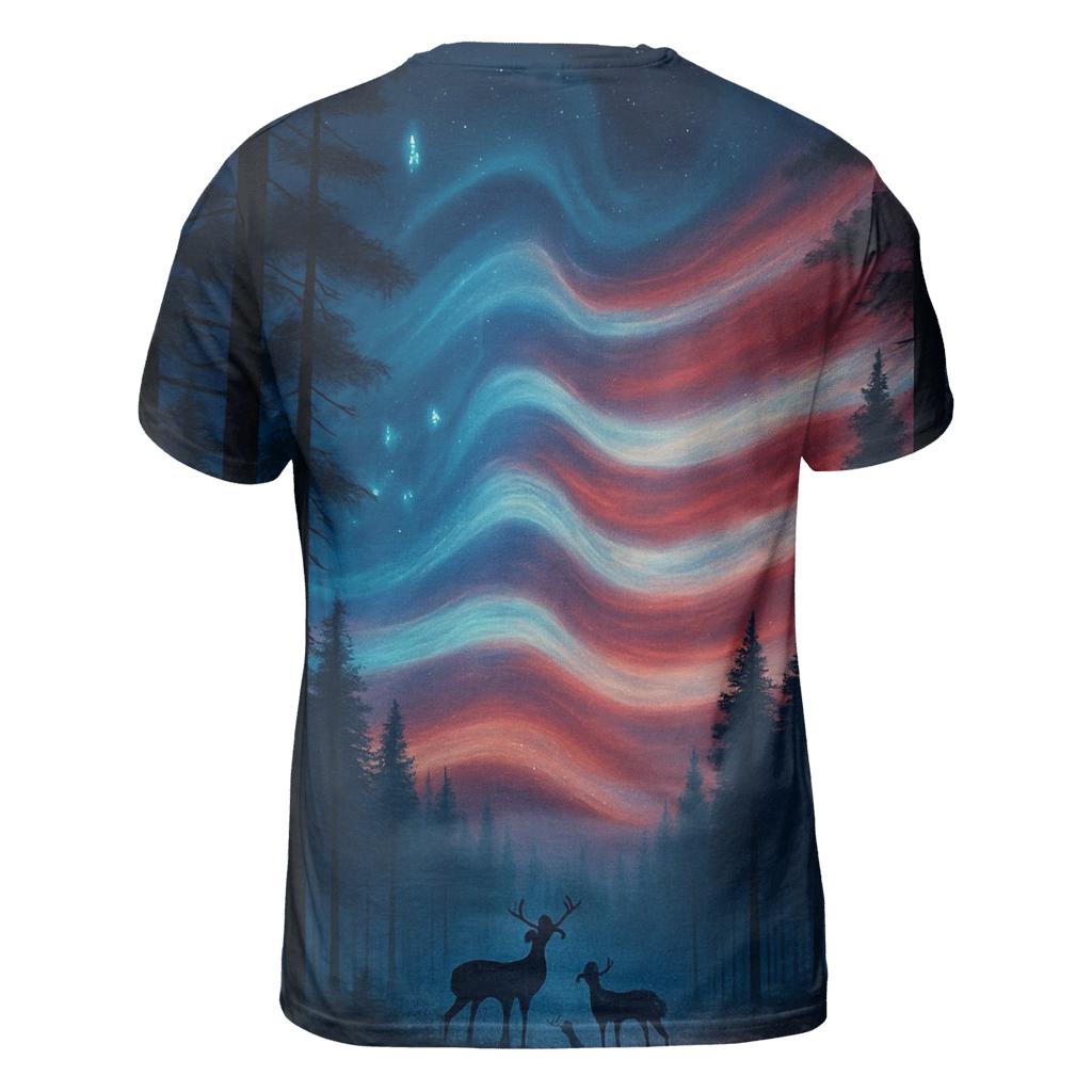 Forest Guardians Under Striped Aurora personalized full print shirts
