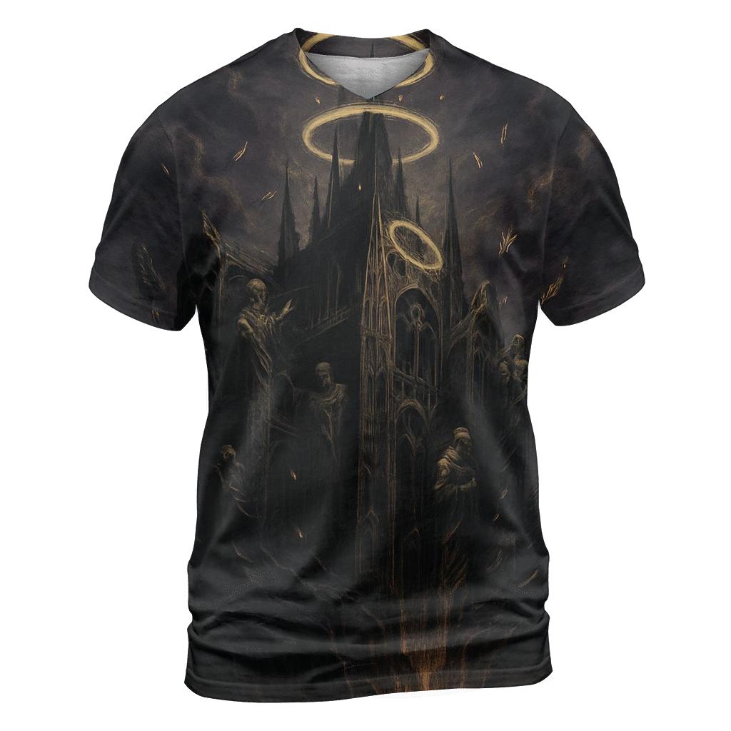 Cathedral Of Shattered Halos artistic all-over print tops