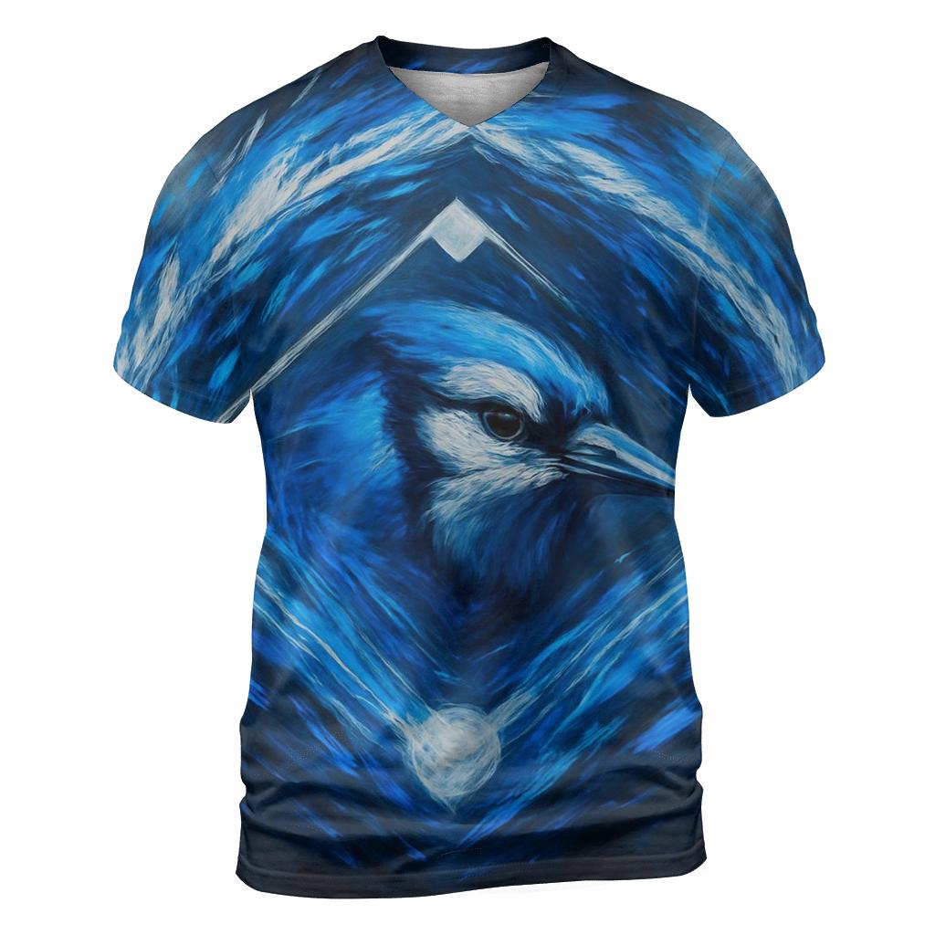 Feather Storm Diamond Blue Jays Edition vibrant all-over design tees
