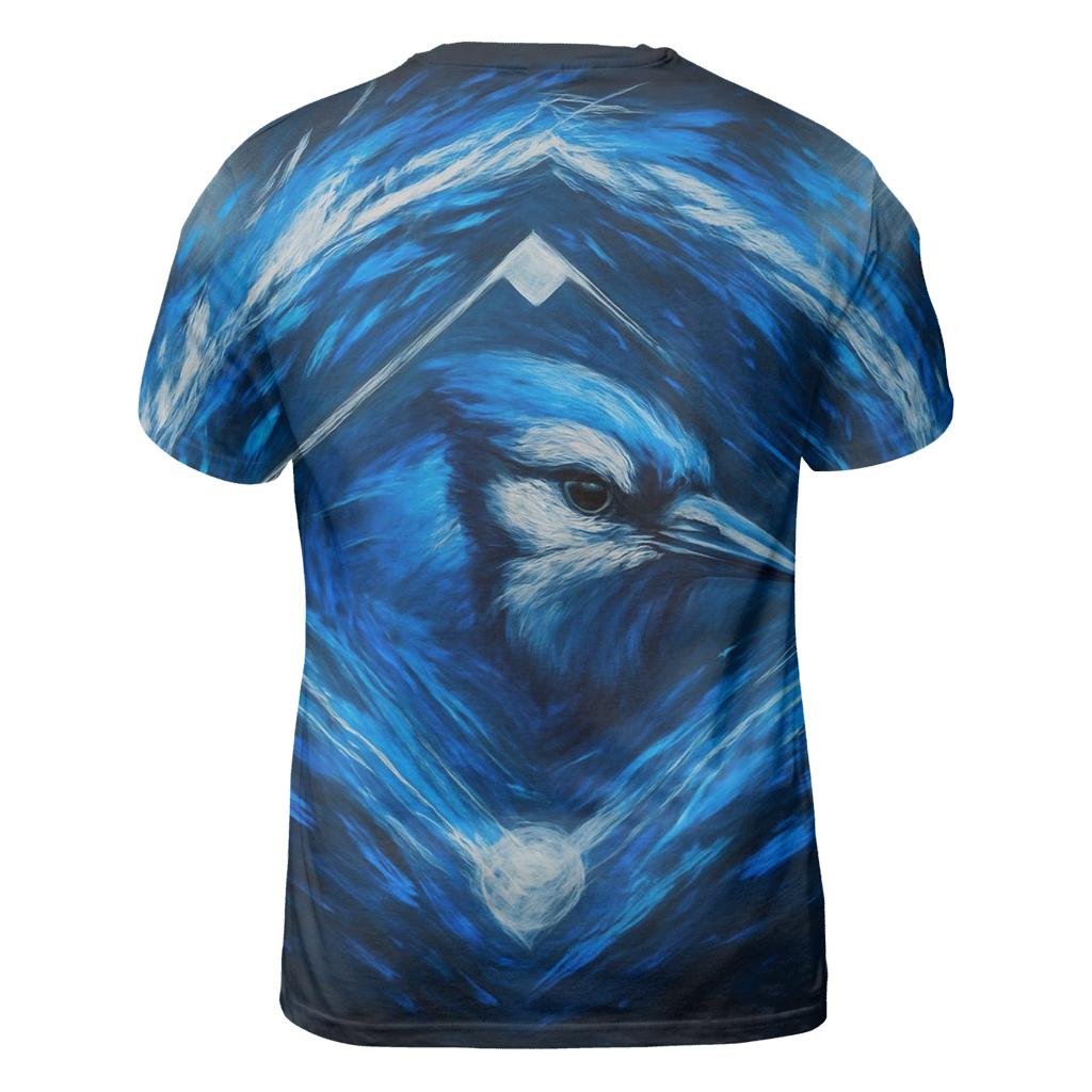Feather Storm Diamond Blue Jays Edition vibrant all-over design tees