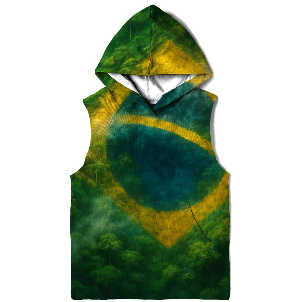 Brazilian Flag Jungle Canopy Fusion embroidered hoodies