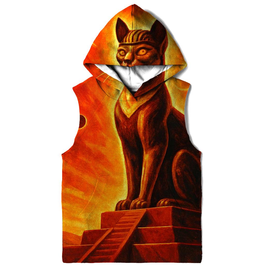 Solar Flare Pharaoh Cat zip-up hoodies
