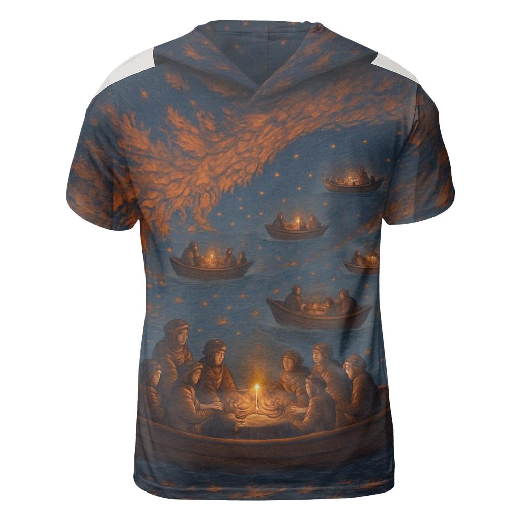 Pilgrims Of The Autumn Sky statement graphic shirts