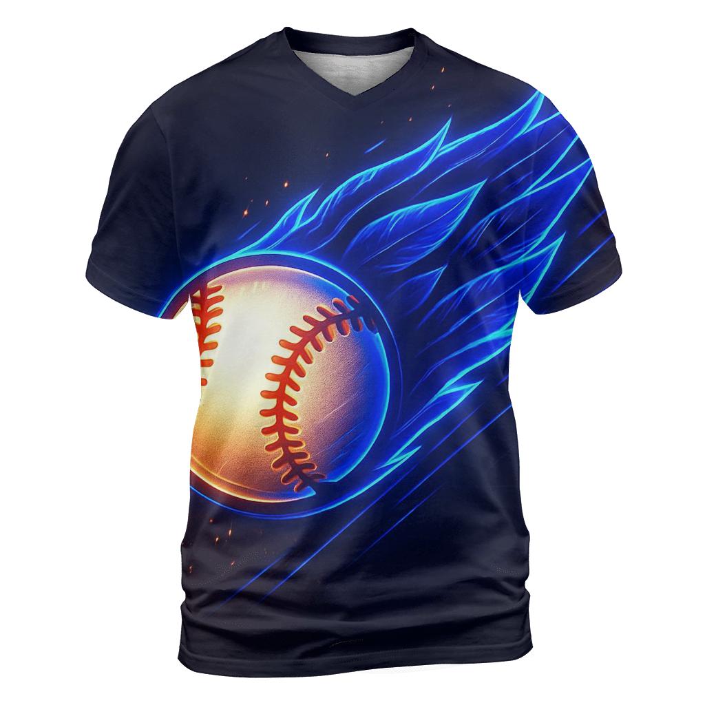 Feather Comet Ball Blue Jays Trail vibrant all-over design tees