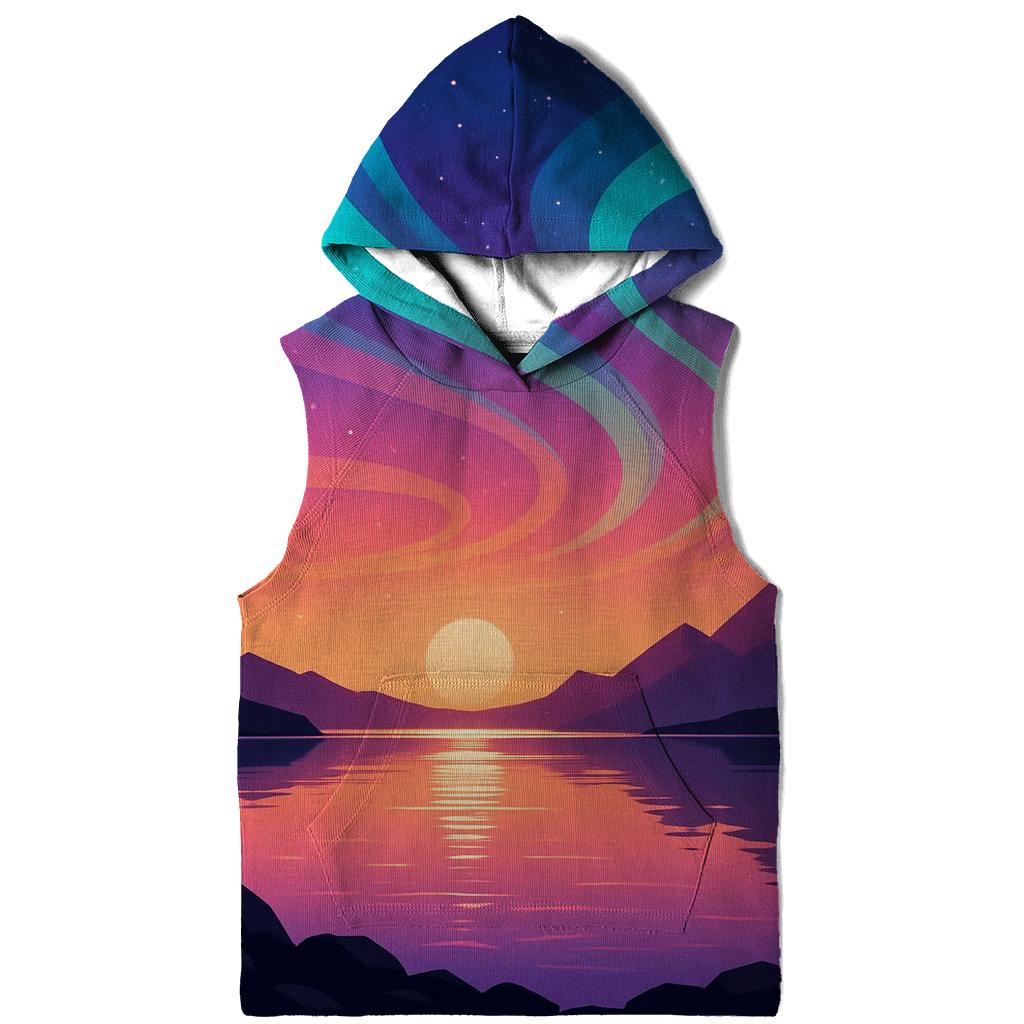 Aurora Sunset Over Crystal Lake custom hoodies