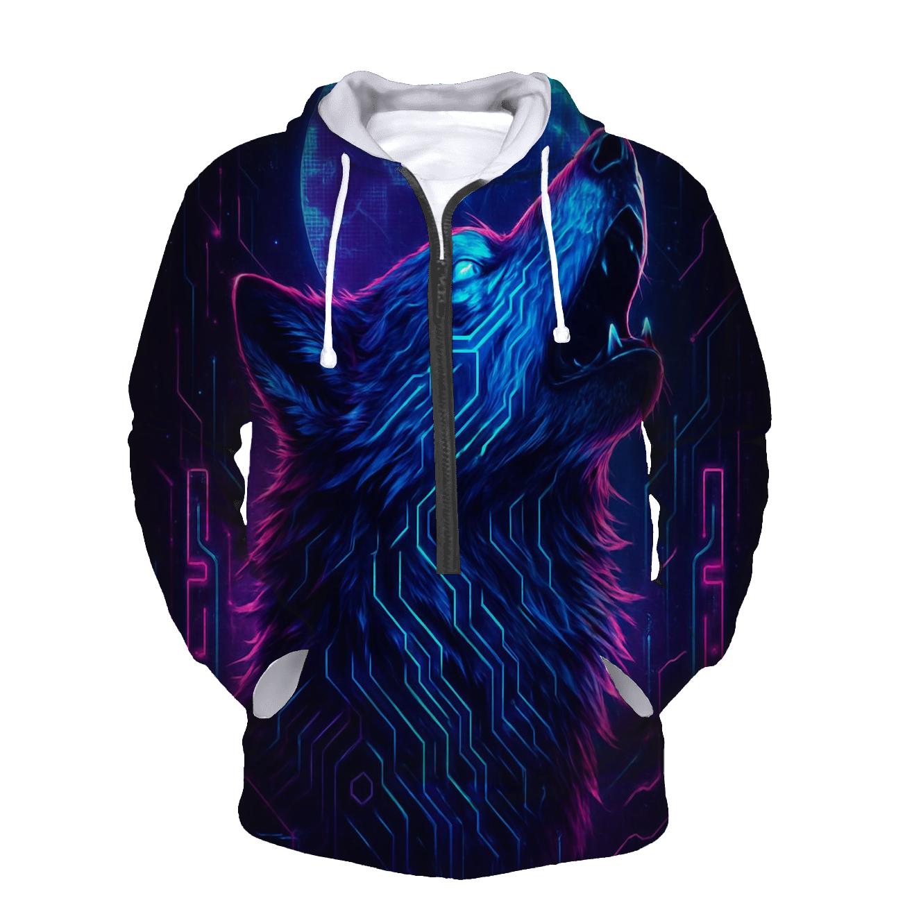 Lunar Circuit Wolf hoodie designs
