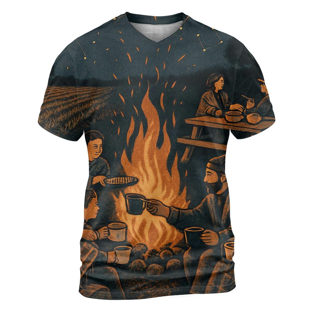 Campfire Story Harvest Night personalized full print shirts