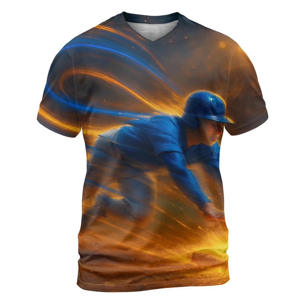 Solar Stolen Base Burst creative print fashion shirts