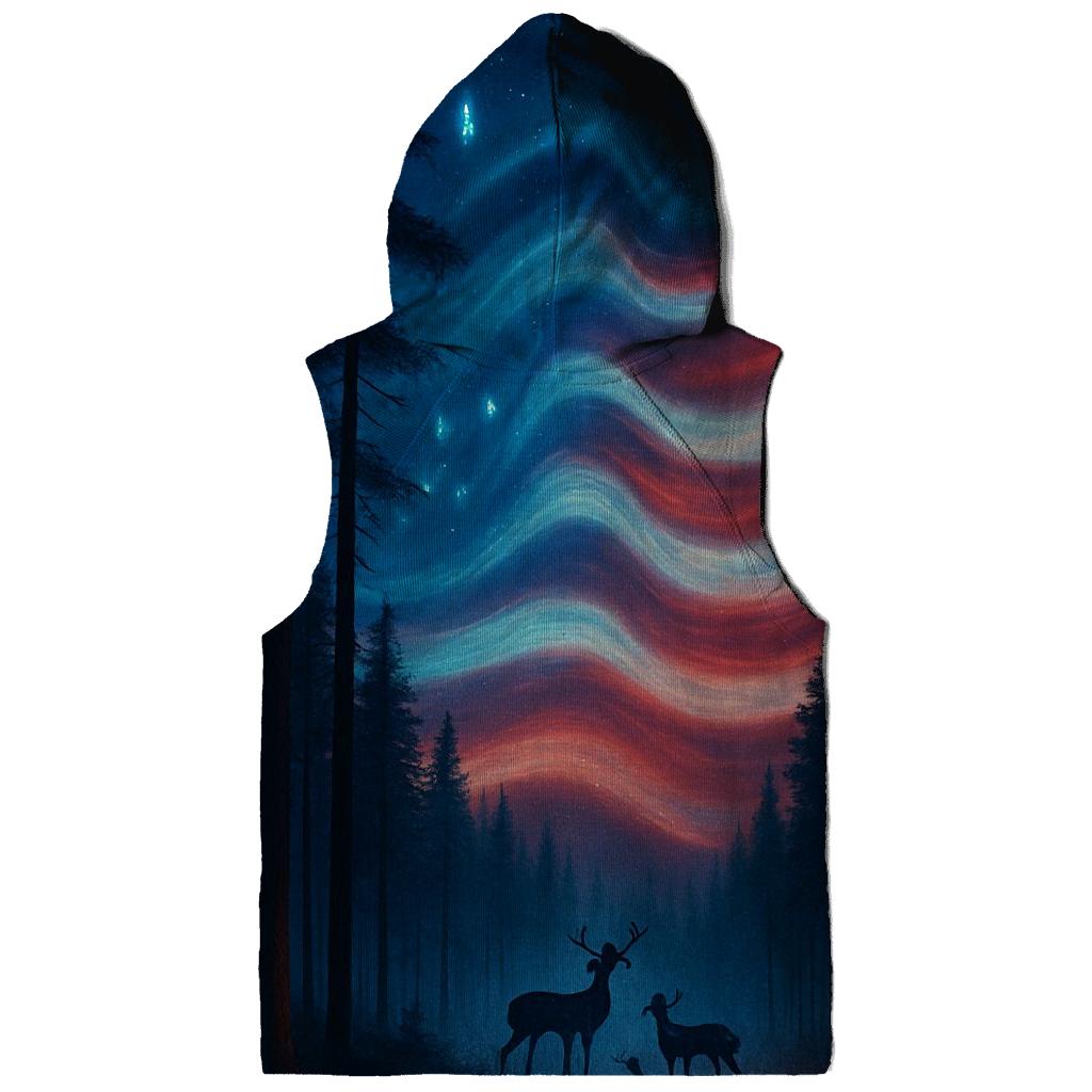 Forest Guardians Under Striped Aurora custom hoodies