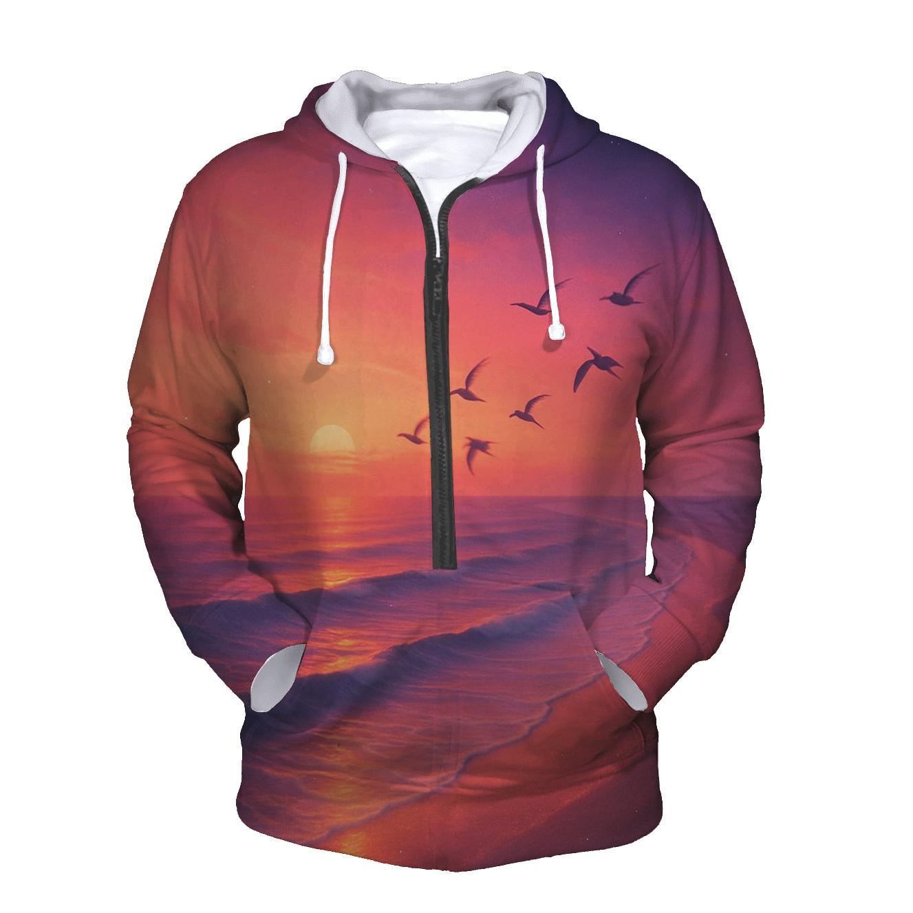 Twilight Flight Over Coral Shores hoodie trends