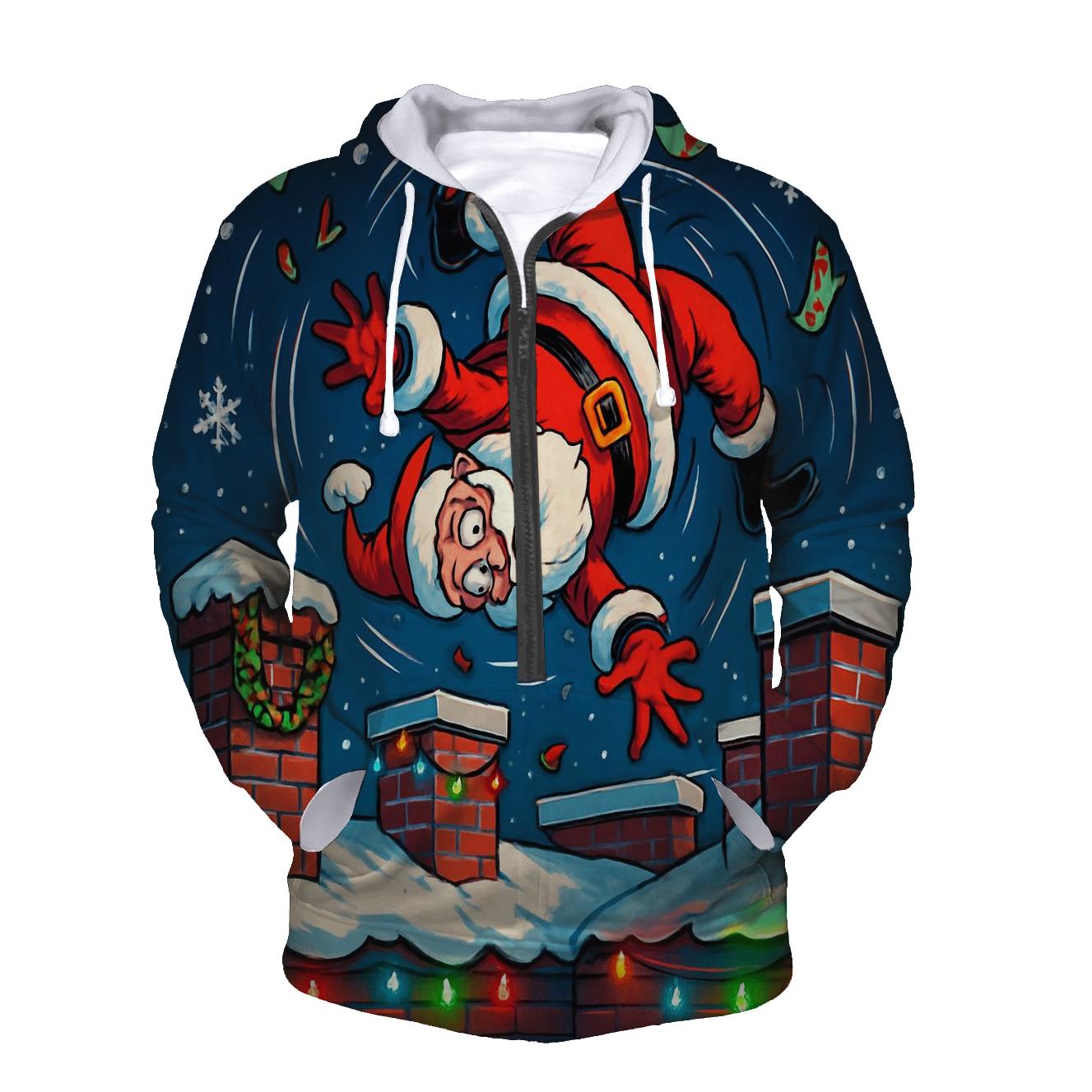 Santa Chimney Acrobatics hoodies fashion