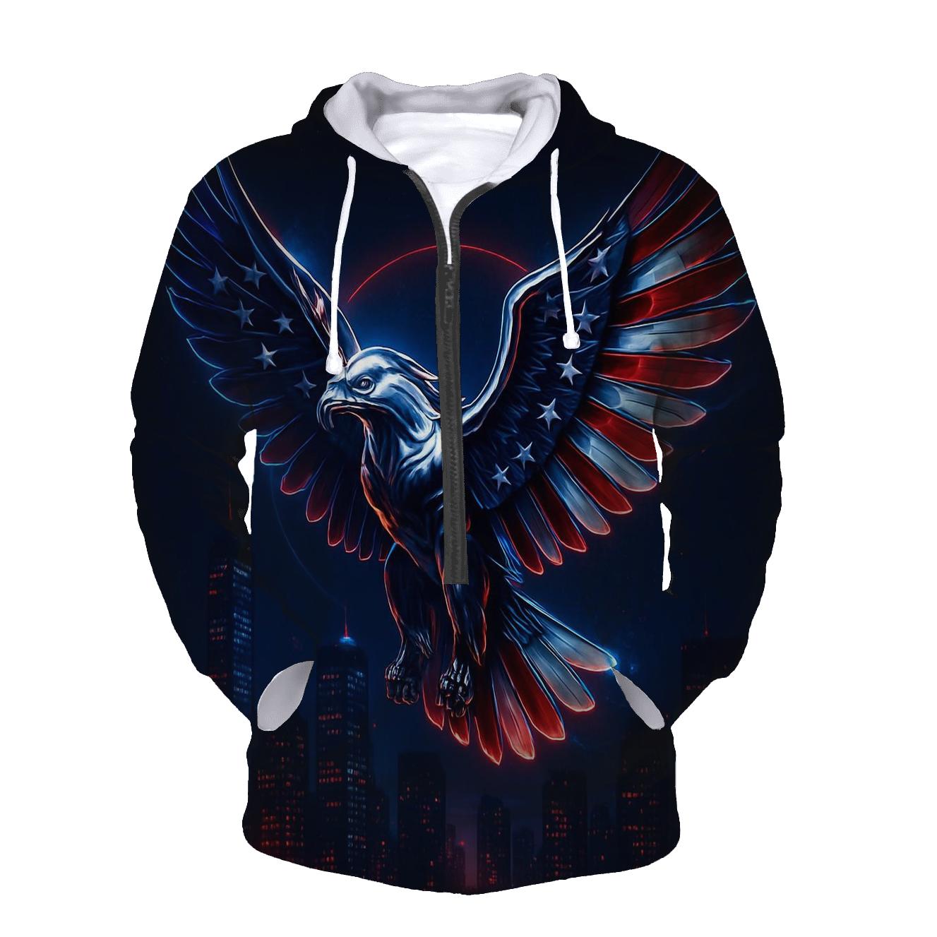 Chrome Eagle Of The Night Skyline hoodie styles
