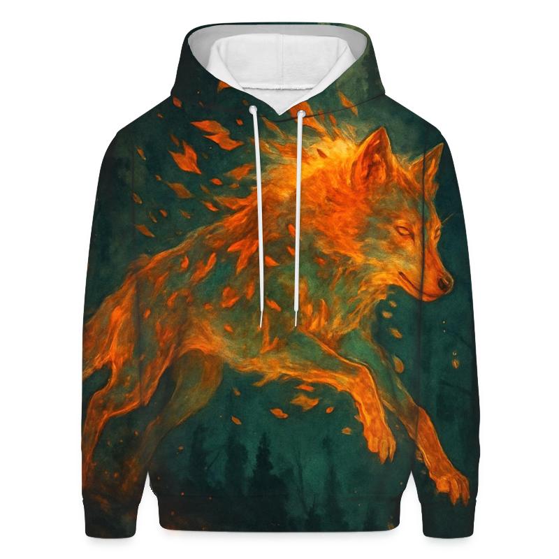 Forest Ember Spirit Wolf hoodie designs