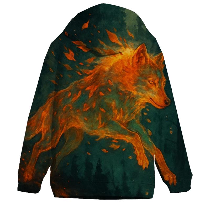Forest Ember Spirit Wolf hoodie designs