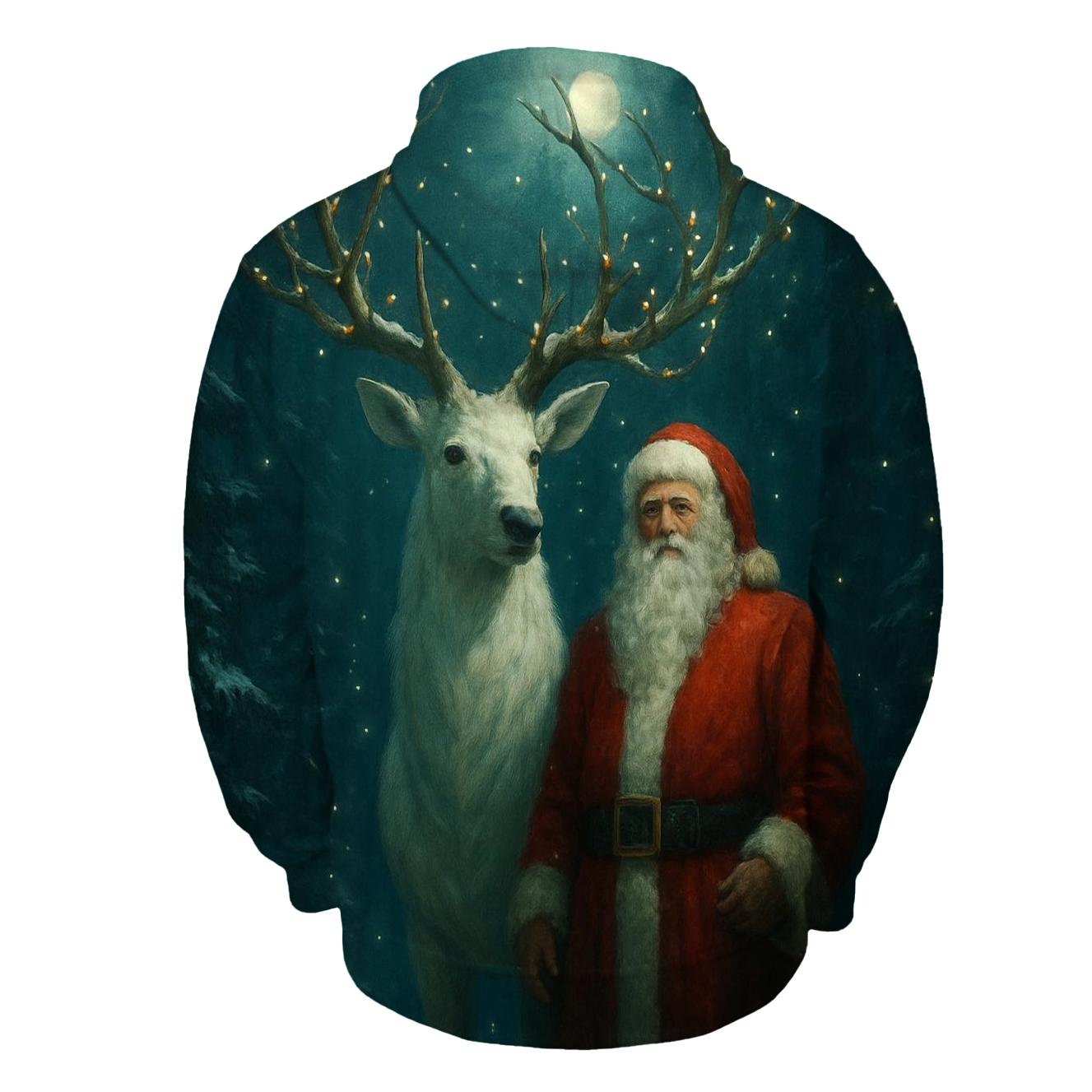 Forest Guardian Santa Stag heavyweight hoodies