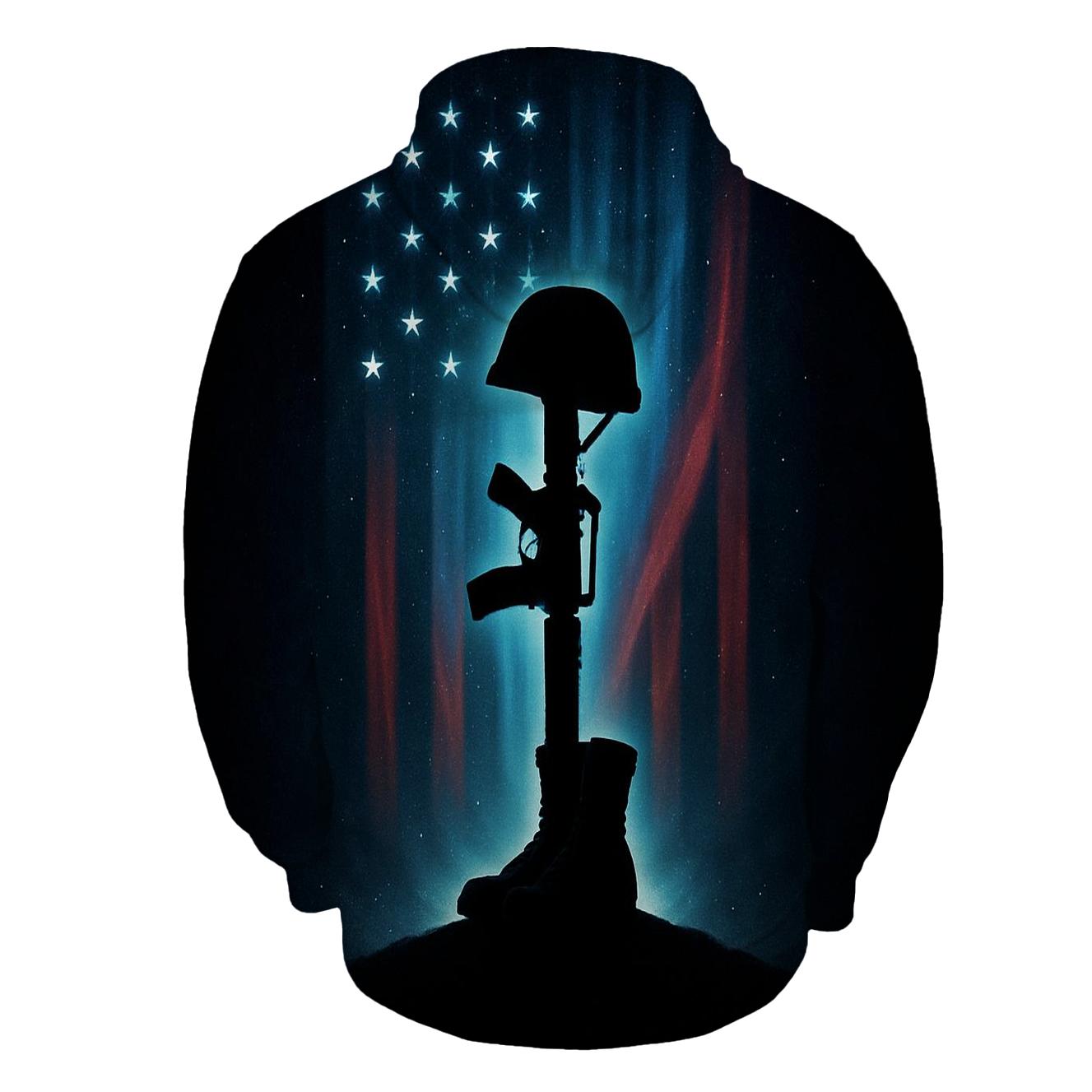 Stars Over The Battlefield Cross heavyweight hoodies