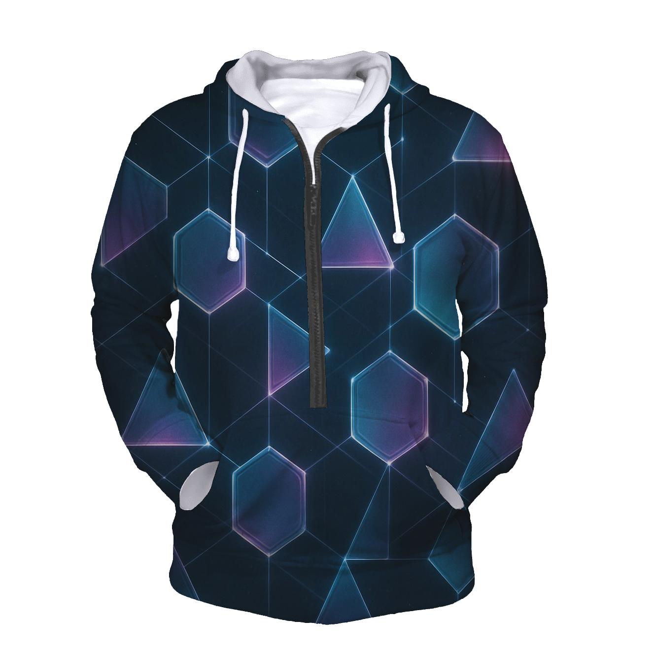 Nebula Lattice Gradient Geometry heavyweight hoodies