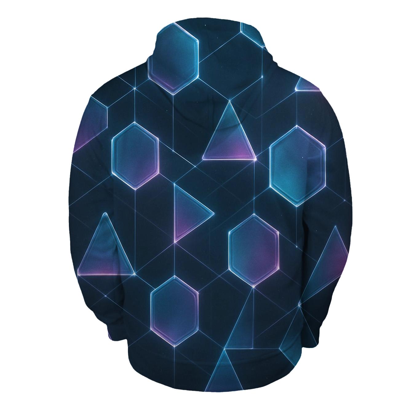 Nebula Lattice Gradient Geometry heavyweight hoodies