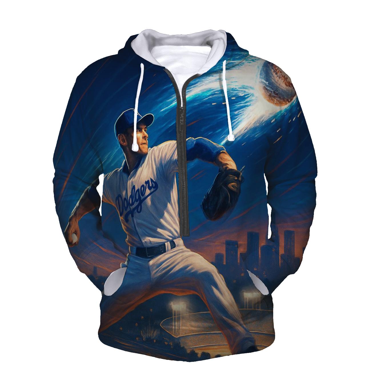 Starlight Fastball Over Los Angeles Diamond zip-up hoodies