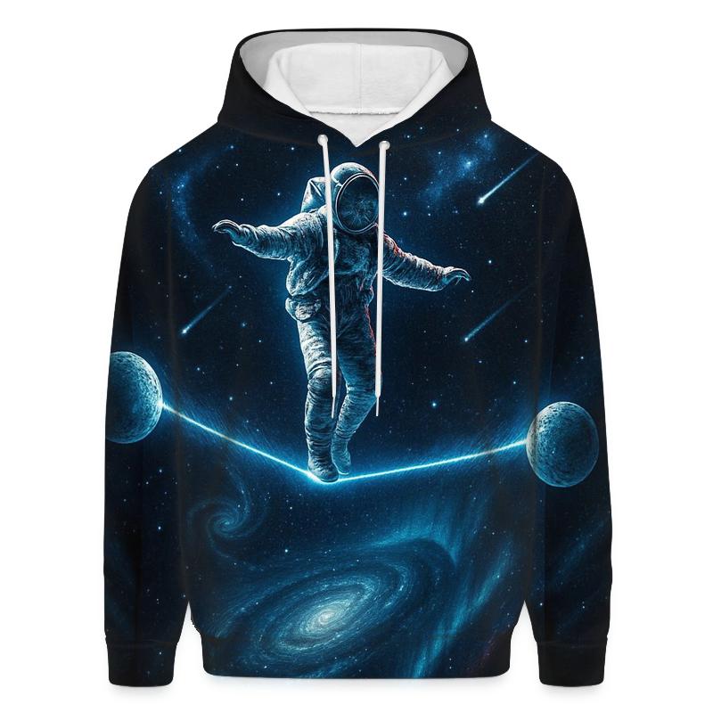Astronaut On Cosmic Tightrope embroidered hoodies