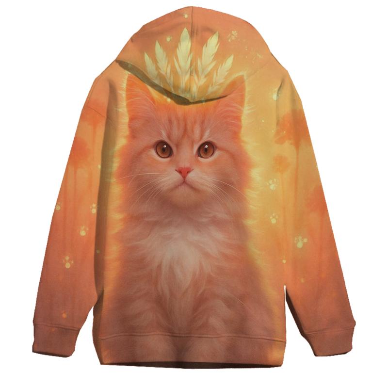 Sunrise Feather Crown Cat custom hoodies