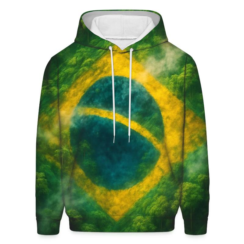 Brazilian Flag Jungle Canopy Fusion printed hoodies