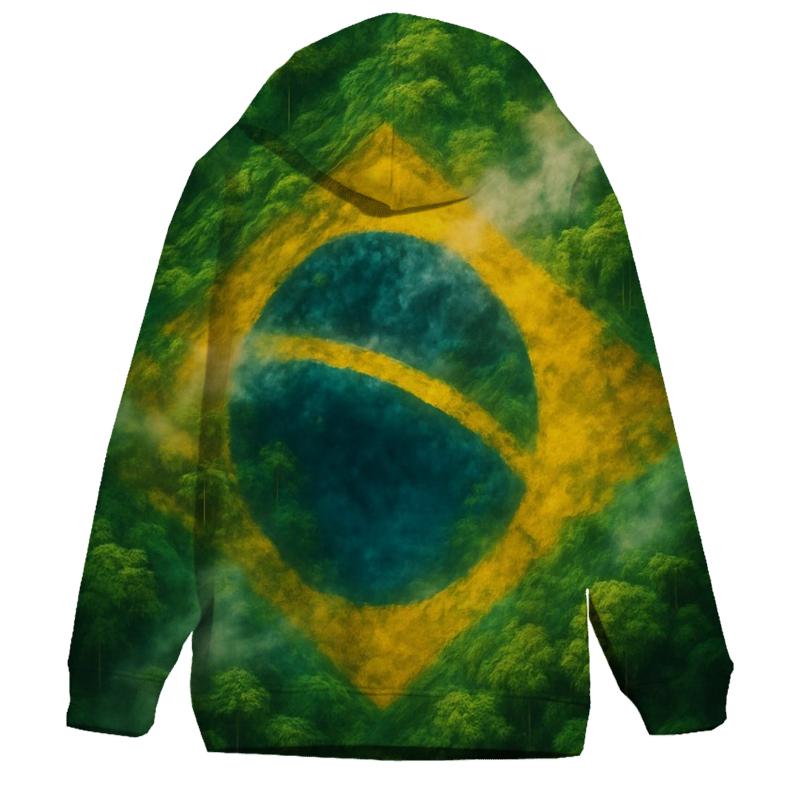 Brazilian Flag Jungle Canopy Fusion printed hoodies