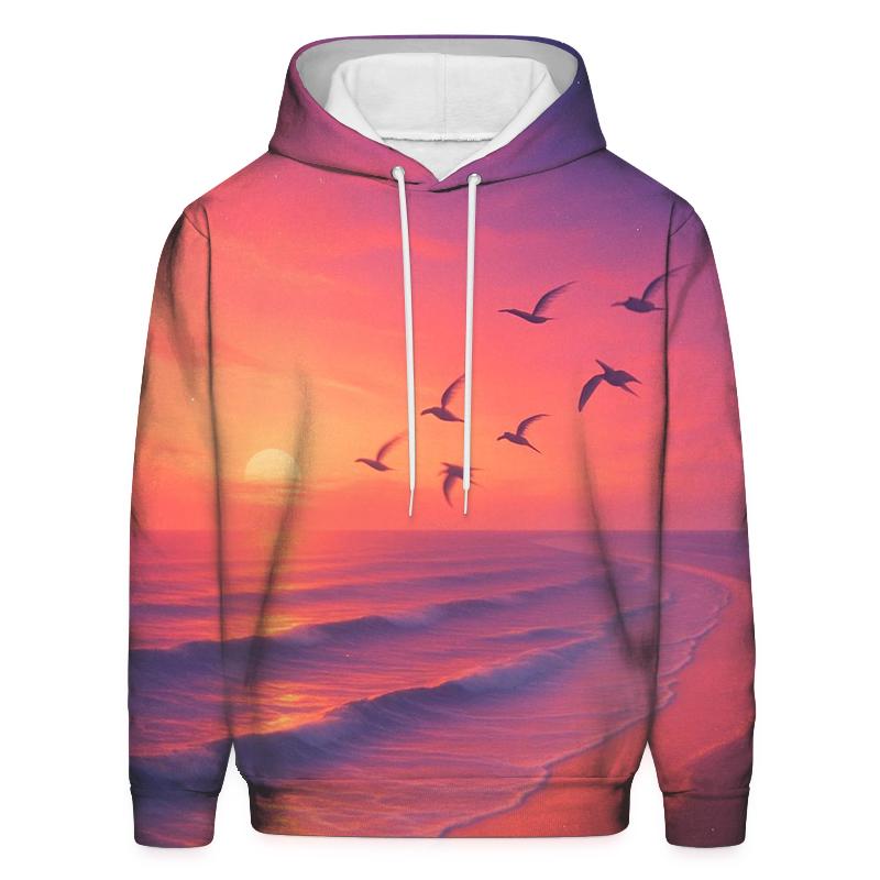 Twilight Flight Over Coral Shores hoodies fashion