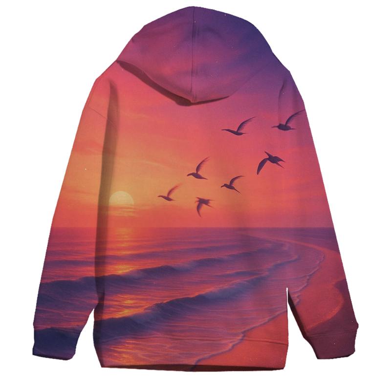 Twilight Flight Over Coral Shores hoodies fashion