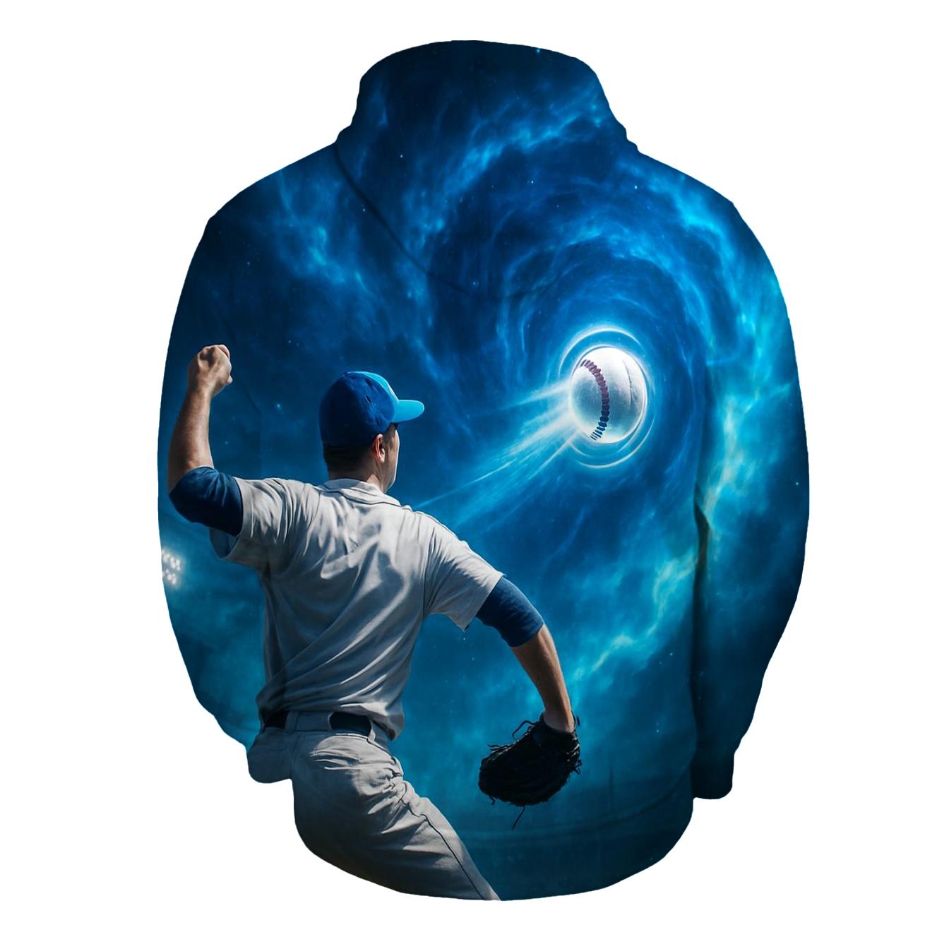 Blue Nebula Pitch Tunnel embroidered hoodies