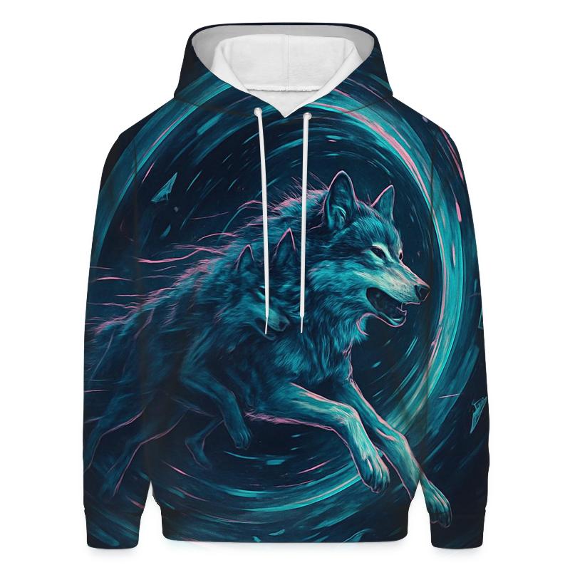 Temporal Rift Runner Wolf hoodie designs