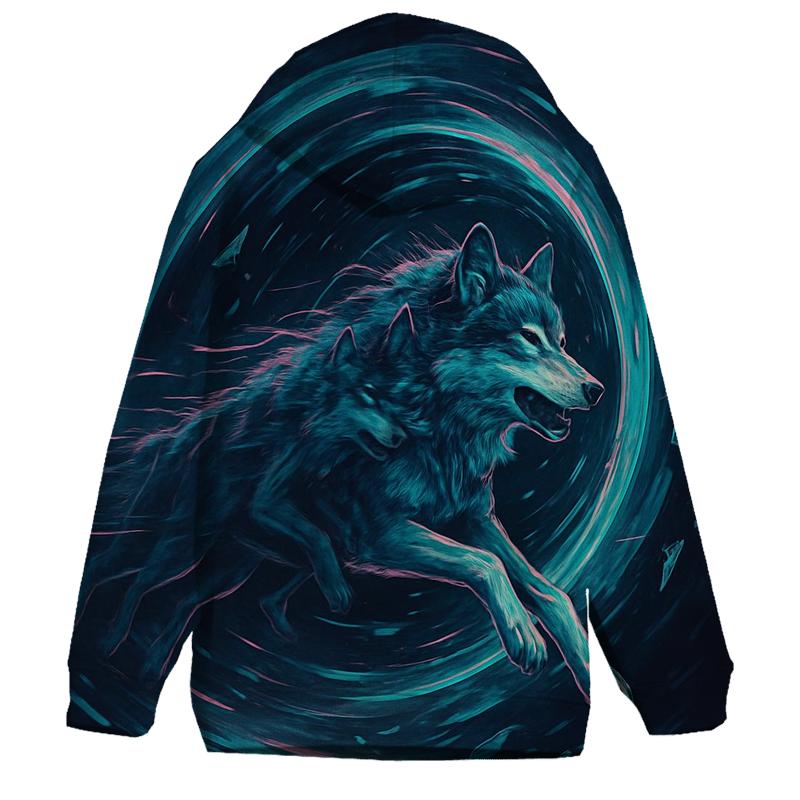 Temporal Rift Runner Wolf hoodie designs