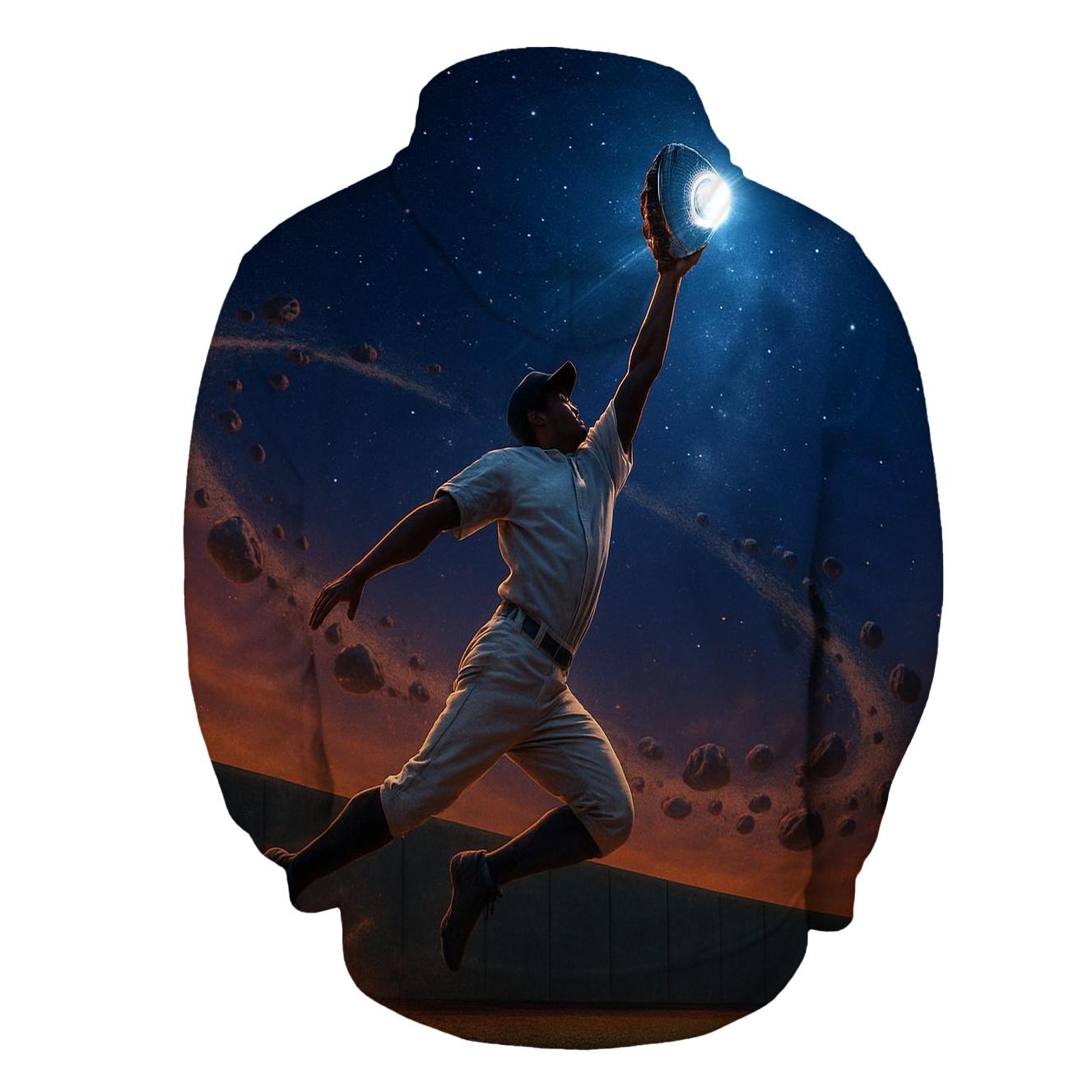 Celestial Catch At The Wall graphic hoodies