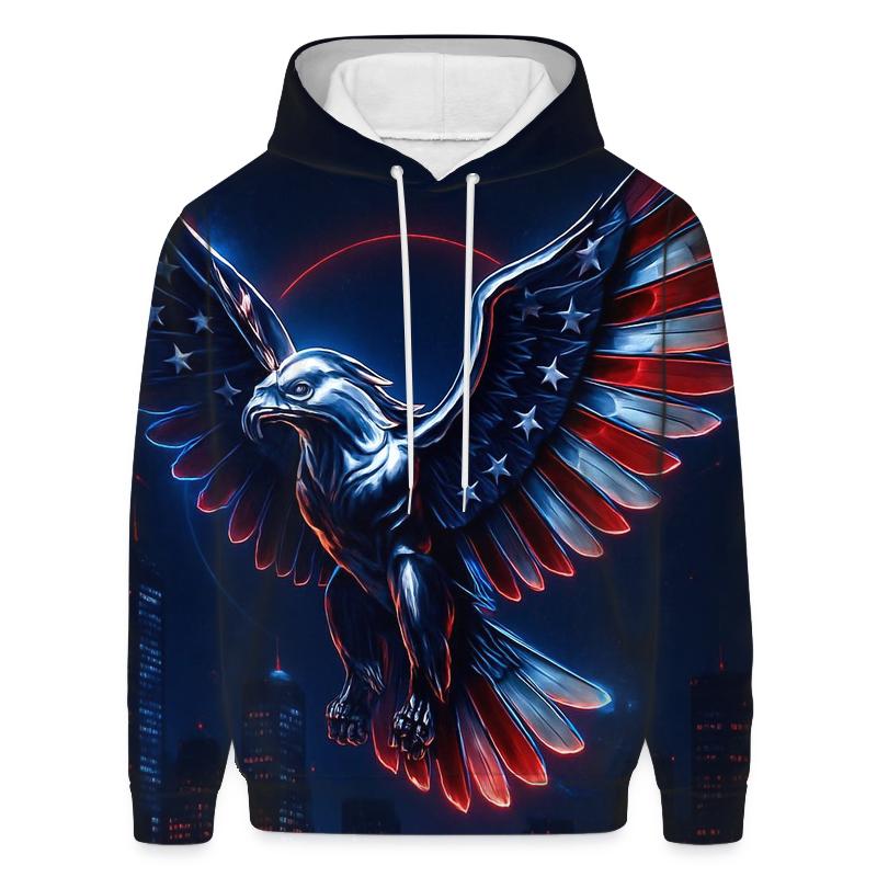 Chrome Eagle Of The Night Skyline pullover hoodies