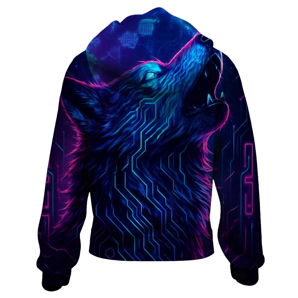 Lunar Circuit Wolf heavyweight hoodies