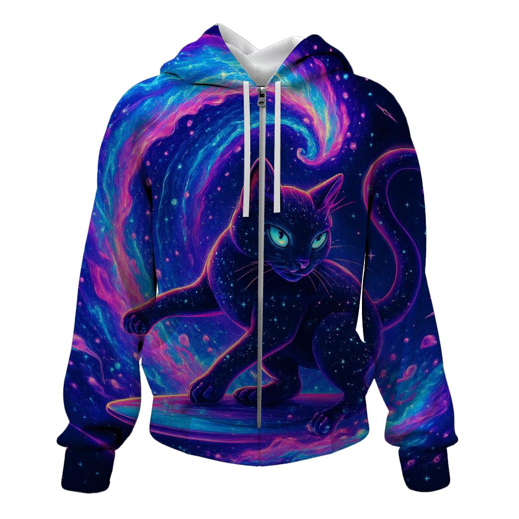 Nebula Tide Surfing Cat hoodie styles