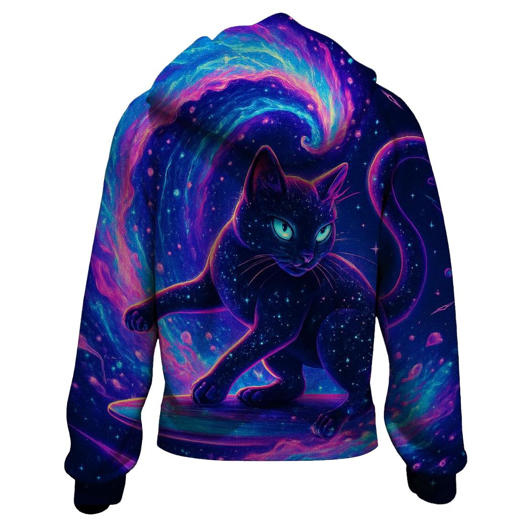 Nebula Tide Surfing Cat hoodie styles