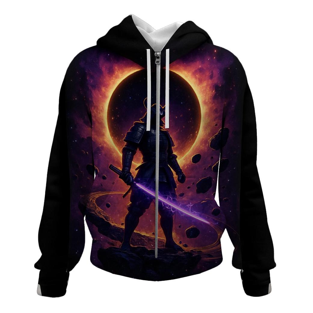 Orbiting Samurai Eclipse premium hoodies