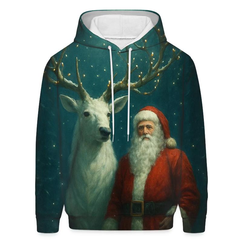 Forest Guardian Santa Stag custom hoodies