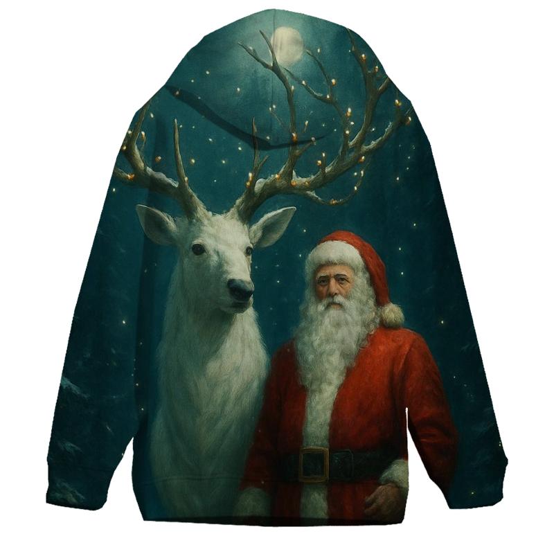 Forest Guardian Santa Stag custom hoodies