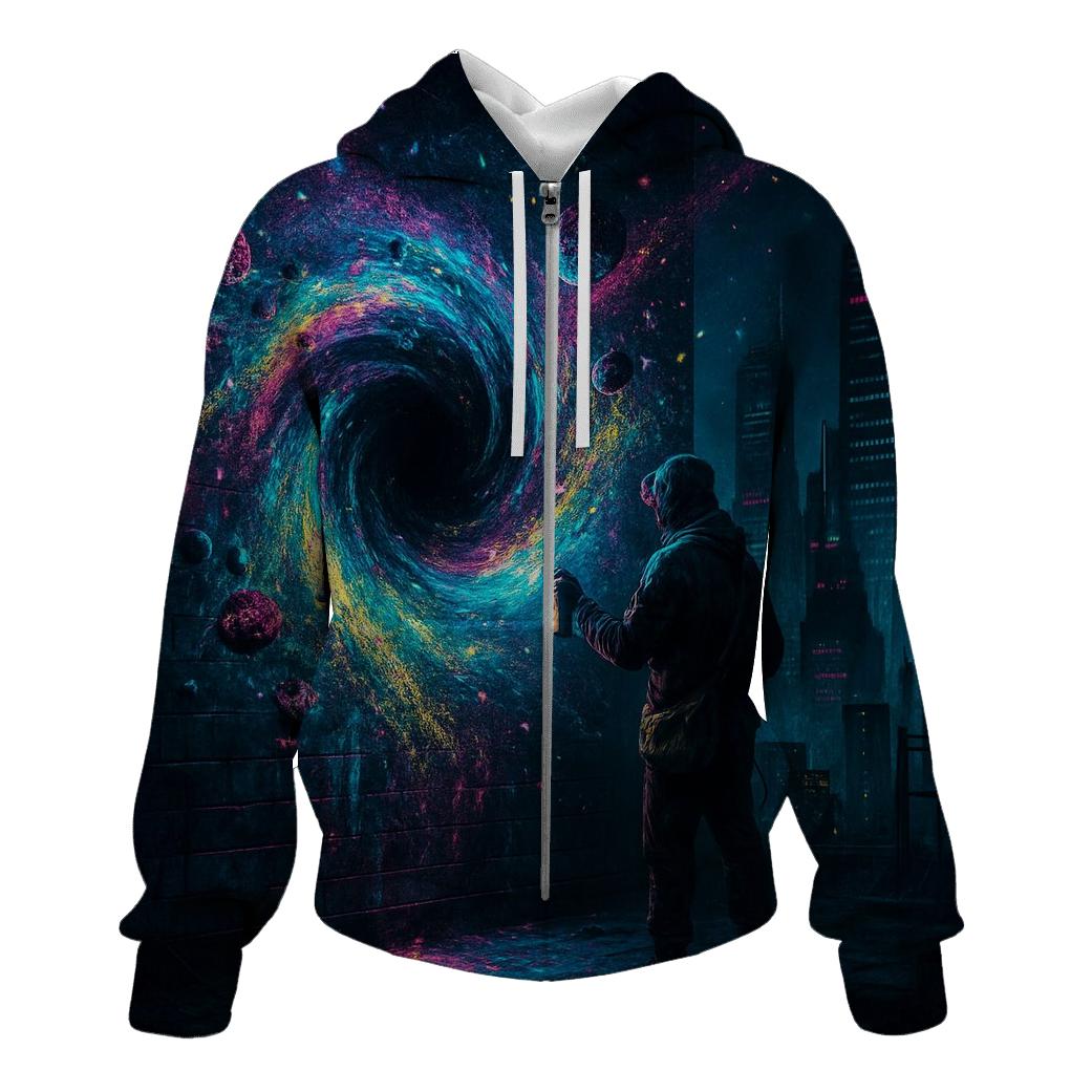 Black Hole Graffiti City premium hoodies